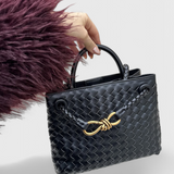 Bolsa Tejida Diaria en Color Índigo