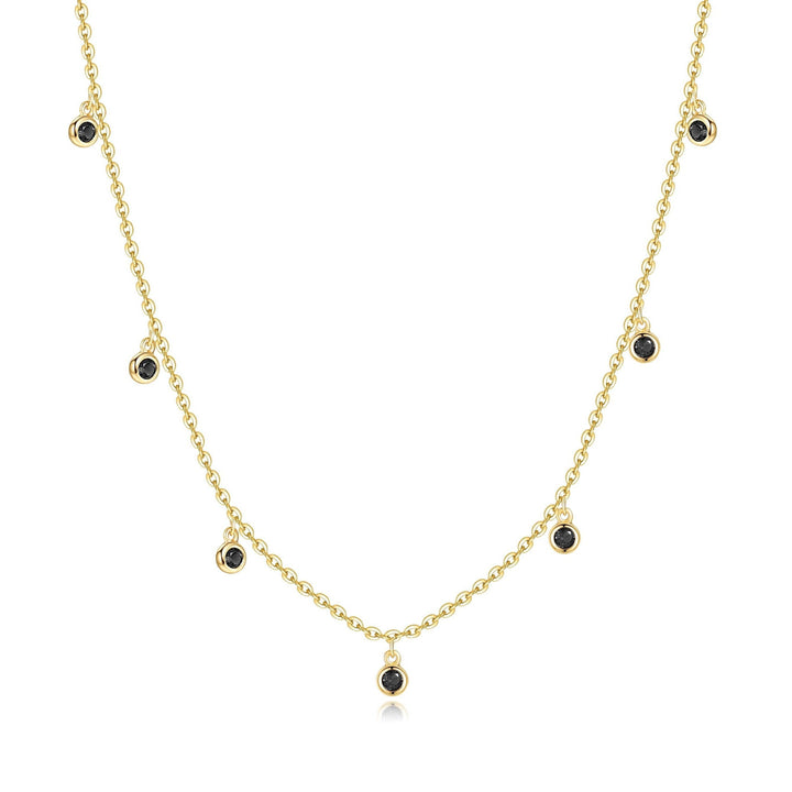 Collar Poderoso Negro - Oro y Plata