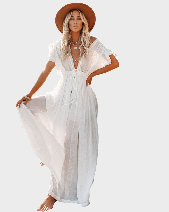 Audra - Vestido Boho Kimono con Escote en V