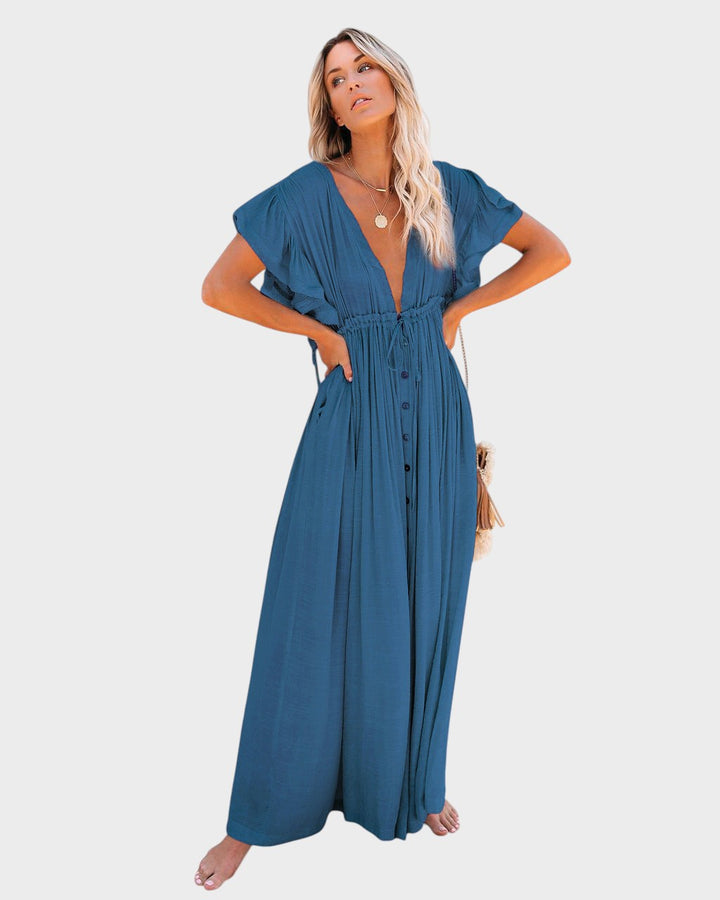 Audra - Vestido Boho Kimono con Escote en V