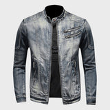 Damon - Chaqueta de Denim Vintage de Alta Calidad