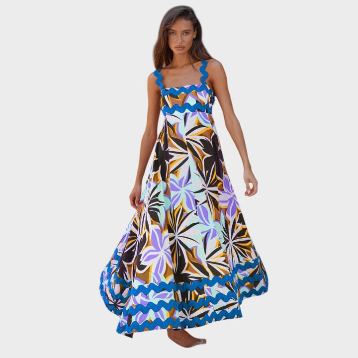 Alice - Vestido sin mangas de corte amplio con diseño floral