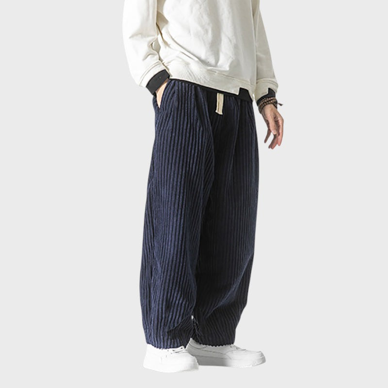 Manuel – Pantalones de terciopelo a rayas