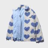 Vlasta - Abrigo Reversible con Diseño de Corazones