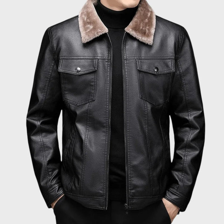 Ivan - Chaqueta de Cuero Vintage