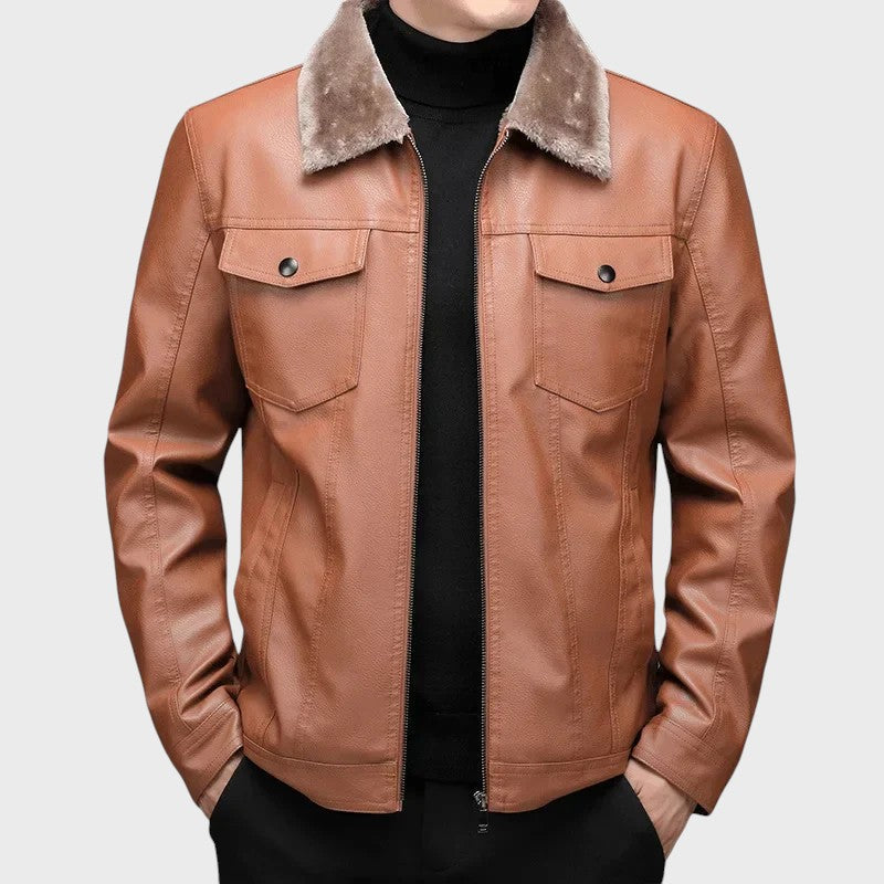 Ivan - Chaqueta de Cuero Vintage