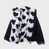 Vlasta - Abrigo Reversible con Diseño de Corazones