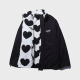 Vlasta - Abrigo Reversible con Diseño de Corazones