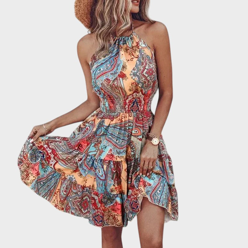 Pavla – Vestido de verano corto con espalda al descubierto