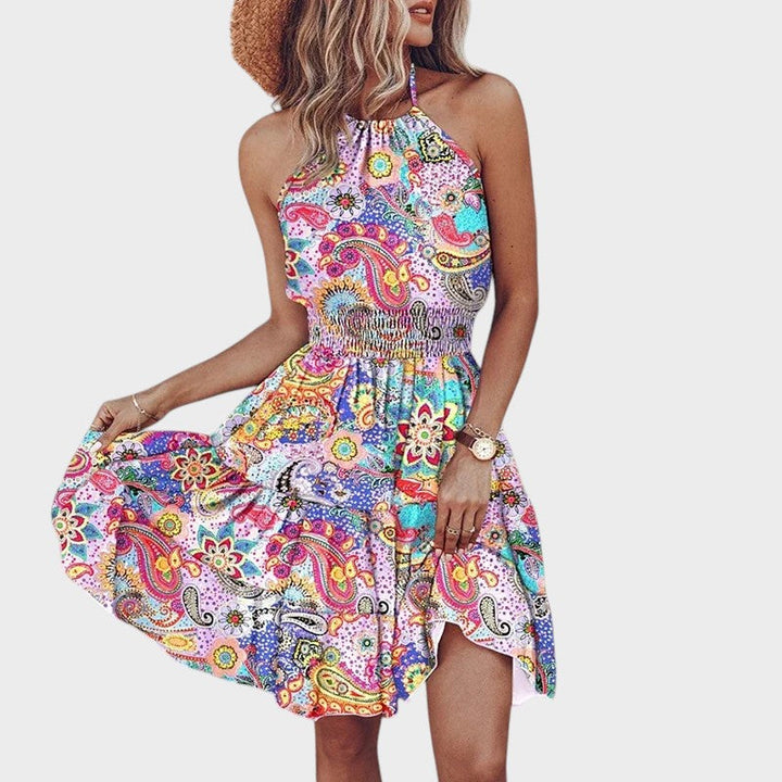 Pavla – Vestido de verano corto con espalda al descubierto