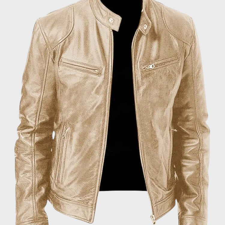 Matias- Chaqueta de Cuero Casual