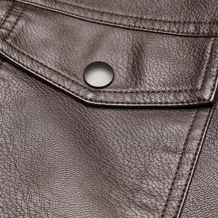 Ivan - Chaqueta de Cuero Vintage