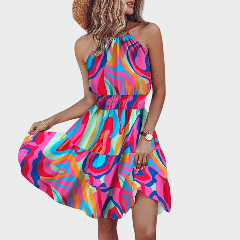 Pavla – Vestido de verano corto con espalda al descubierto