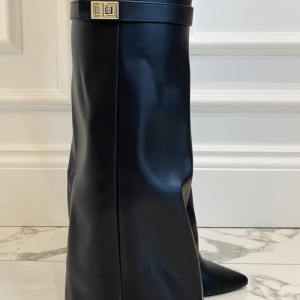 Adriana – Elegantes botas altas con tacón cuadrado