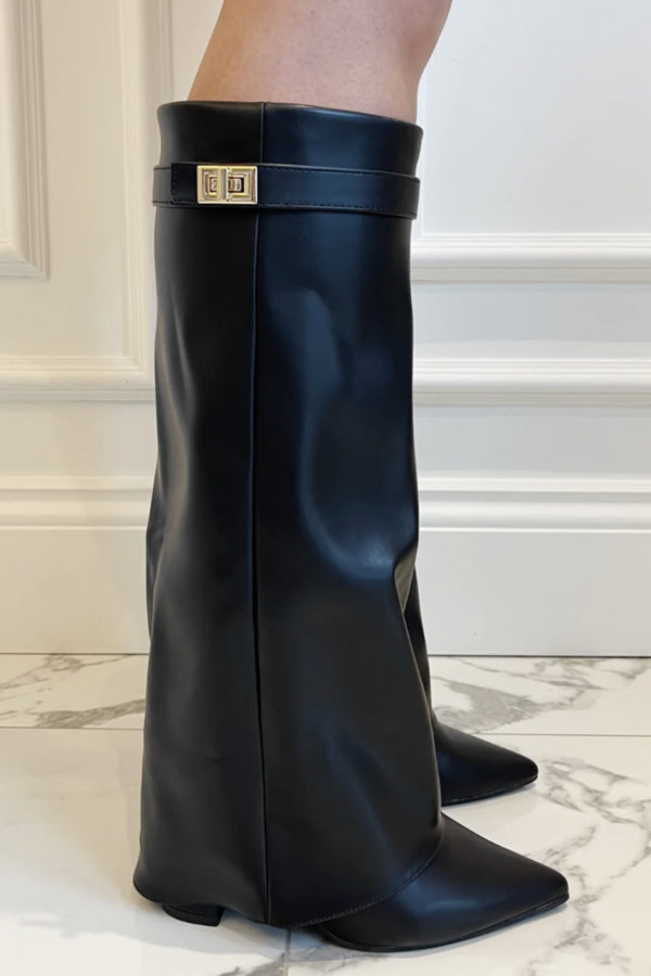 Adriana – Elegantes botas altas con tacón cuadrado