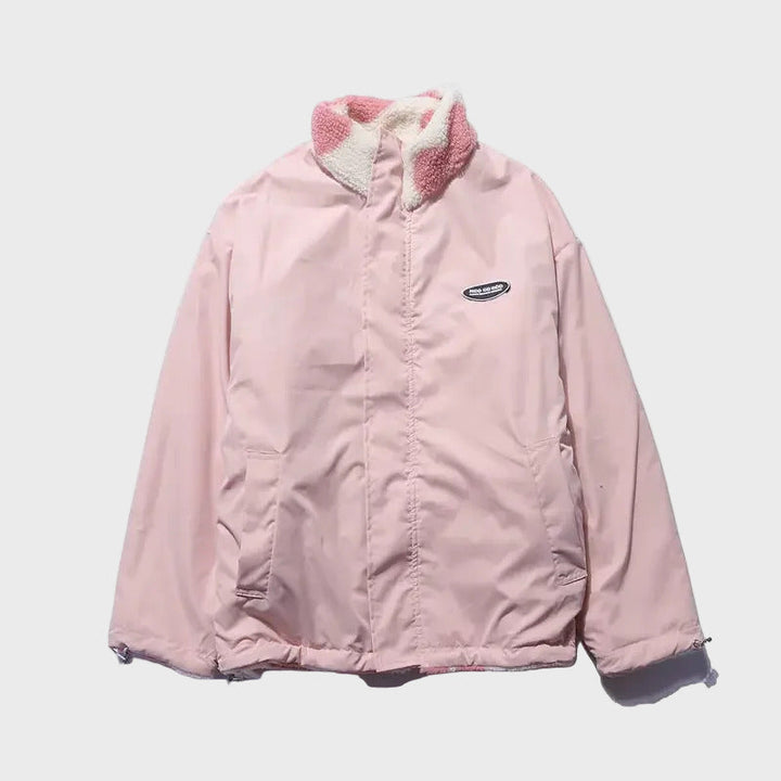 Vlasta - Abrigo Reversible con Diseño de Corazones