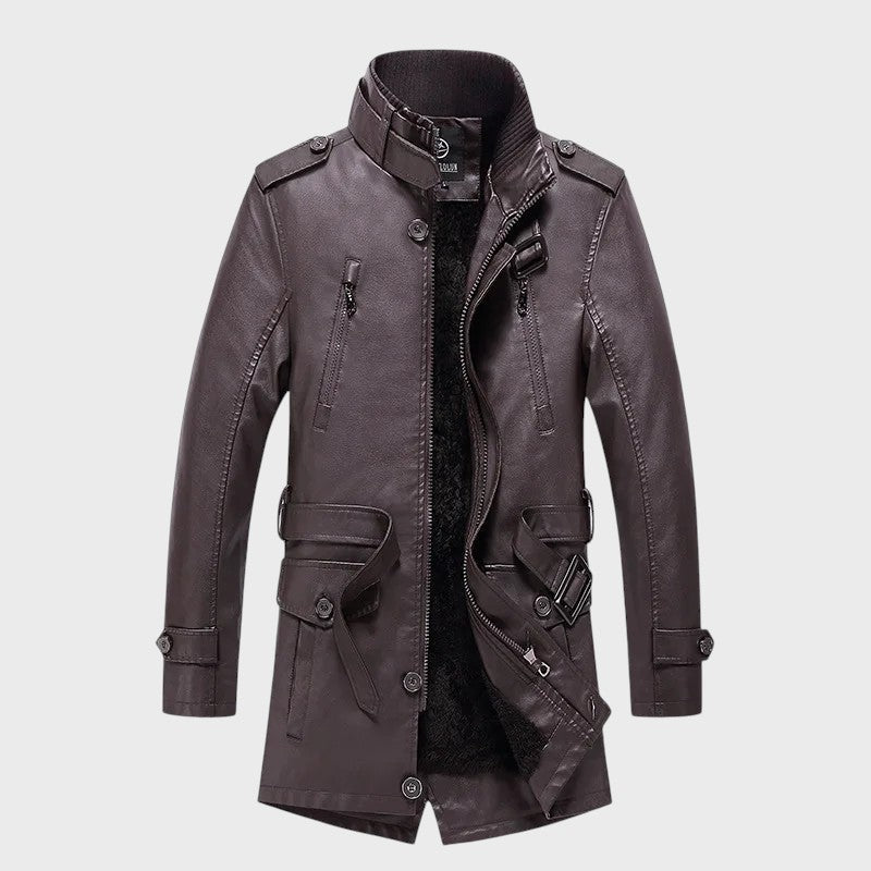 Ferdinand - Abrigo Largo de Cuero