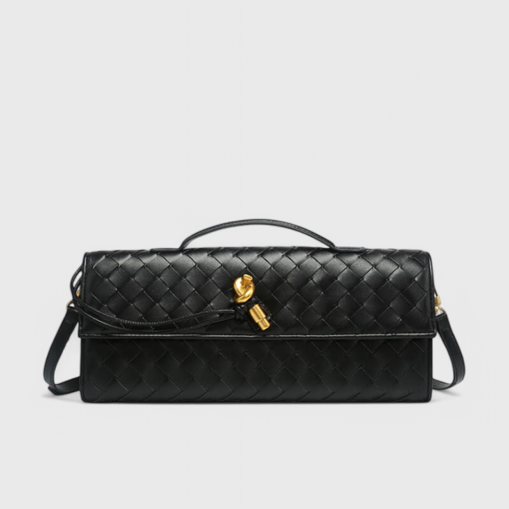 Clutch Melanie con Elegante Detalle de Nudo Dorado