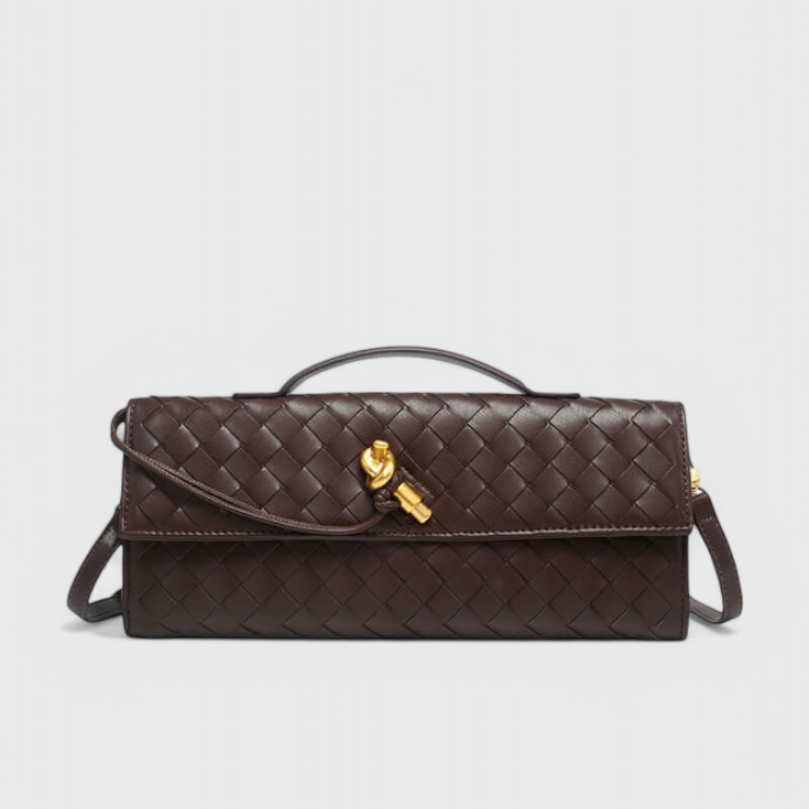 Clutch Melanie con Elegante Detalle de Nudo Dorado