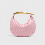 Bolso Tejido Gerda con Asa Dorada