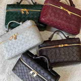 Milla Mini Woven Bag with Gold Accents