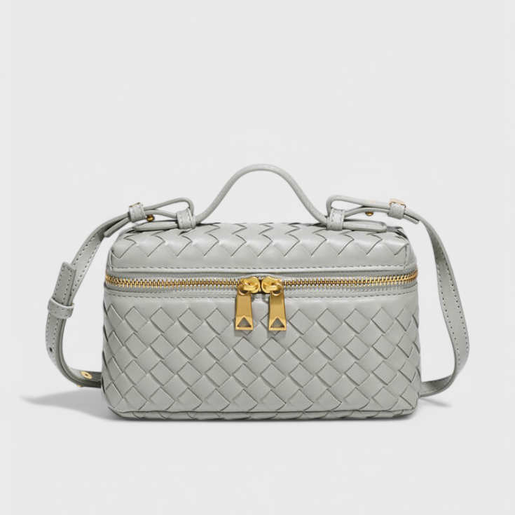 Milla Mini Woven Bag with Gold Accents