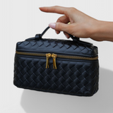Milla Mini Woven Bag with Gold Accents