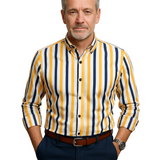 Denis – Camisa de rayas clásica para hombre
