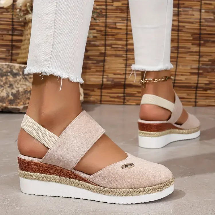 Liliana – Elegantes sandalias de plataforma con tira elástica