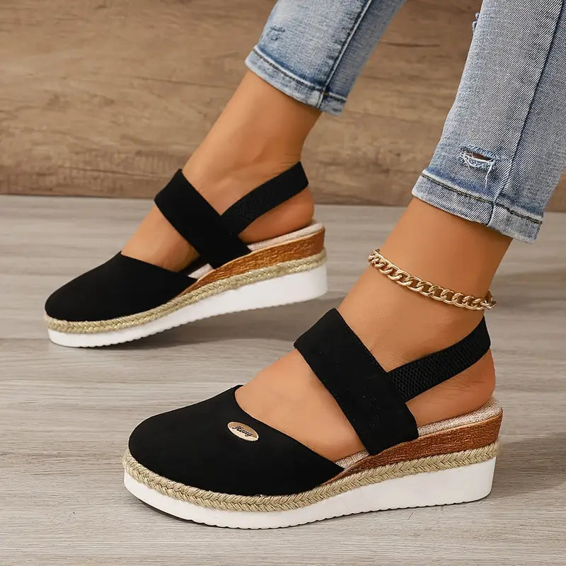 Liliana – Elegantes sandalias de plataforma con tira elástica