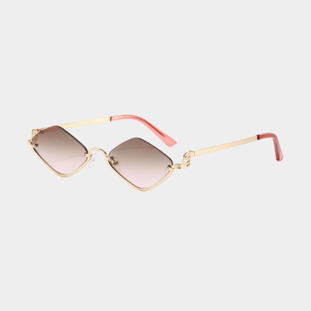 Camila - Gafas de sol metálicas con diseño romboidal