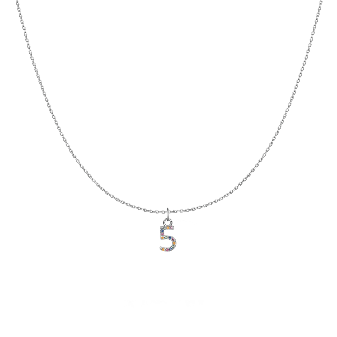 Collar 'Pequeños Números' - Plata Esterlina