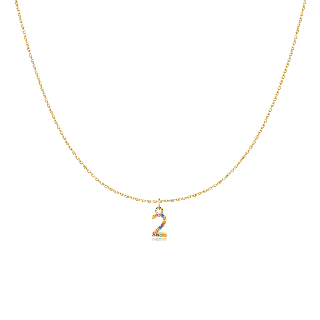 Collar 'Pequeños Números' - Plata Esterlina