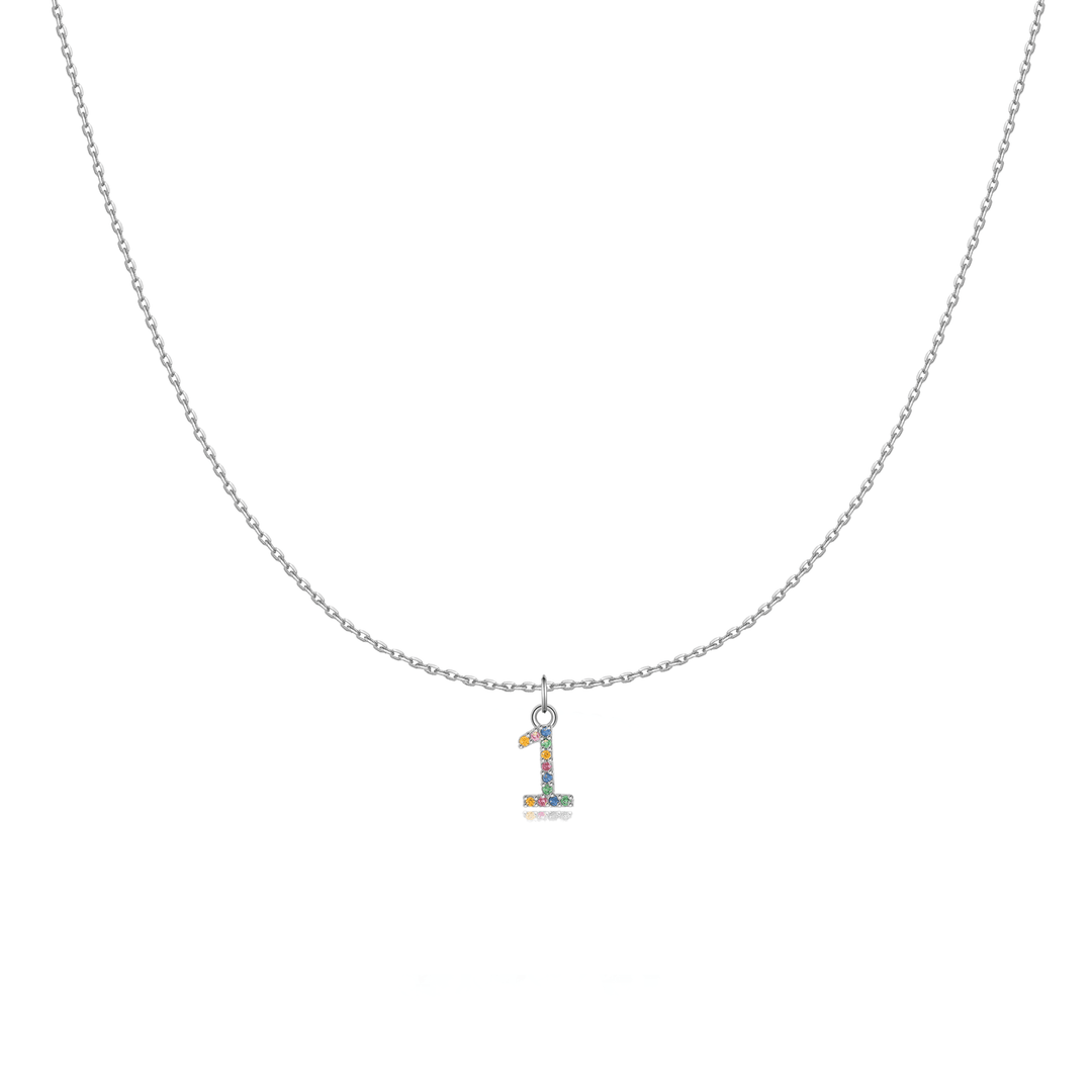 Collar 'Pequeños Números' - Plata Esterlina