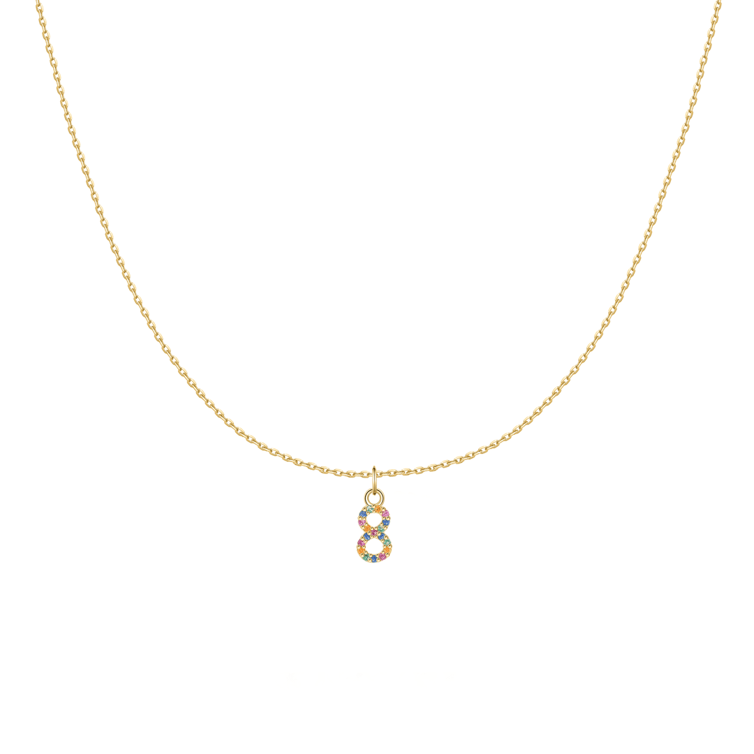 Collar 'Pequeños Números' - Plata Esterlina