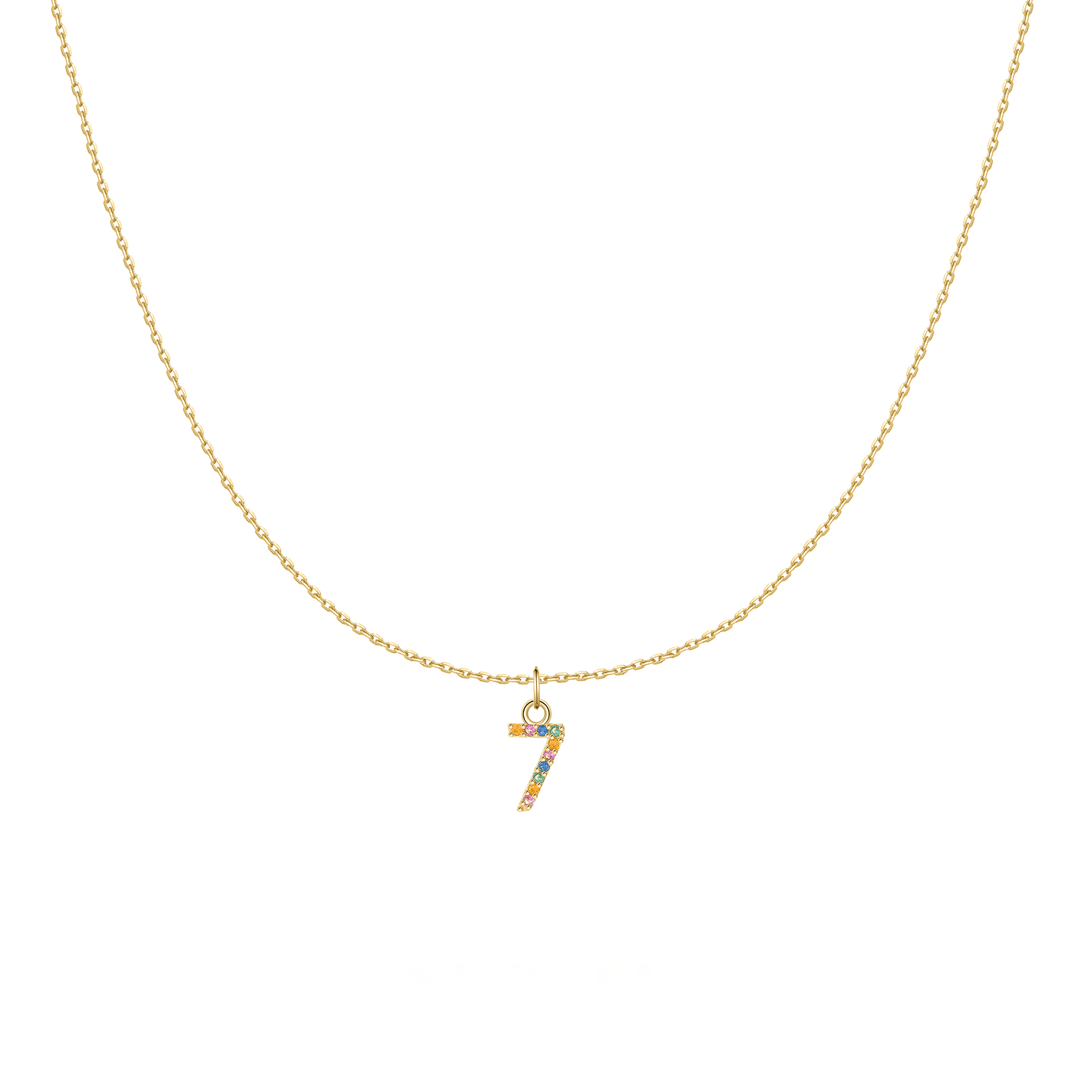 Collar 'Pequeños Números' - Plata Esterlina