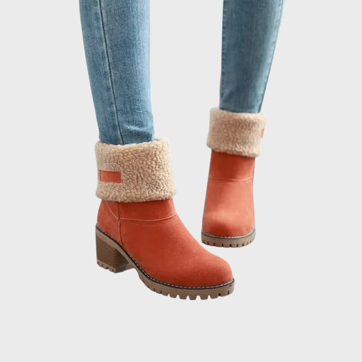 Ludmila - Elegantes y cálidas botas de nieve de cuero con estilo