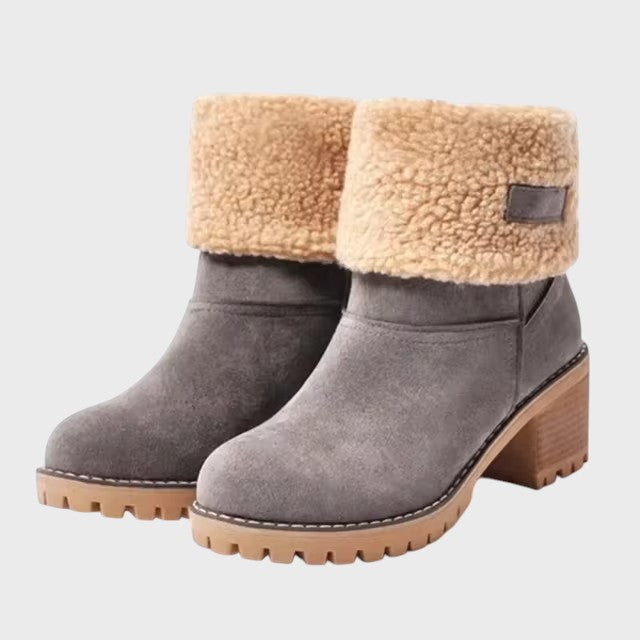 Ludmila - Elegantes y cálidas botas de nieve de cuero con estilo