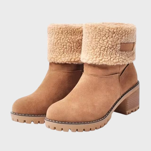 Ludmila - Elegantes y cálidas botas de nieve de cuero con estilo