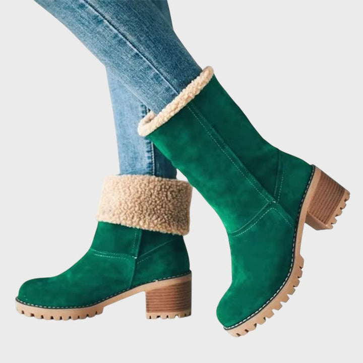 Ludmila - Elegantes y cálidas botas de nieve de cuero con estilo