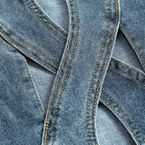 Fabiana – Pantalones Rectos de Mezclilla