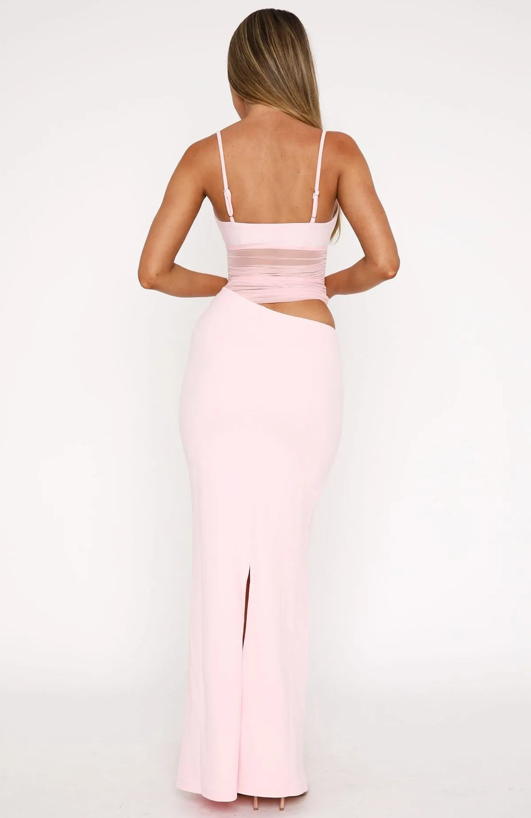 Nurie – Vestido rosa elegante
