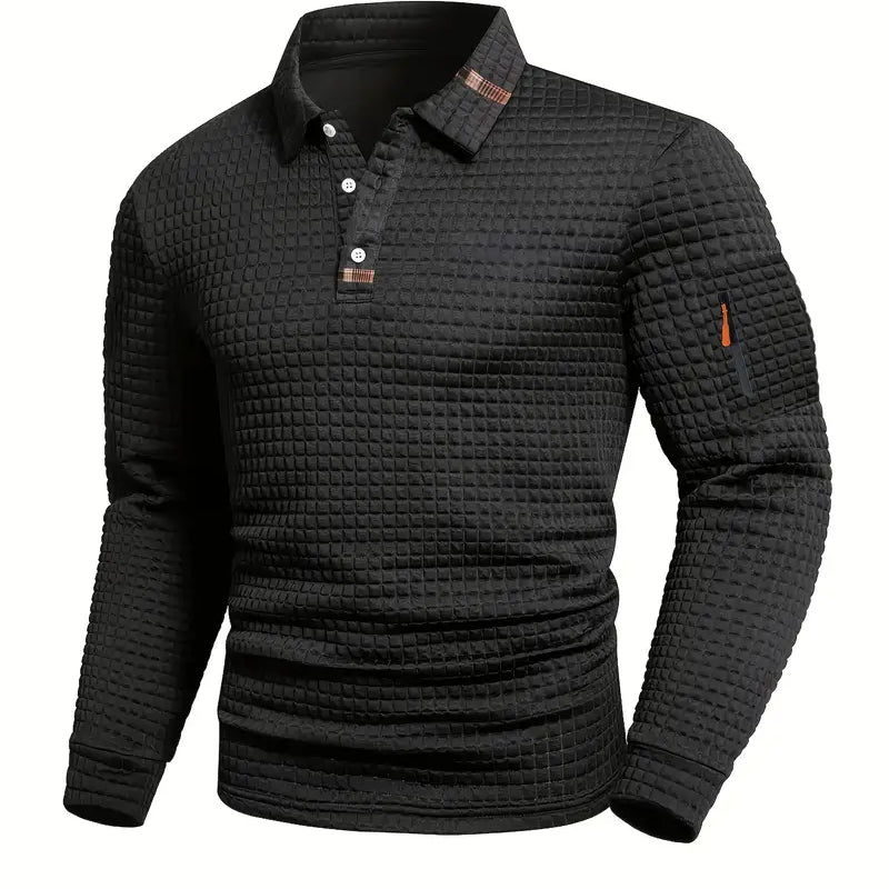 Pedro - Sudadera masculina con cuello y bolsillo