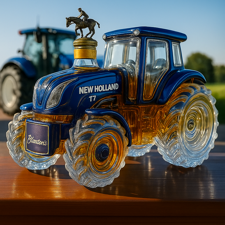 Botella de Whisky - Diseño Clásico en Forma de Tractor