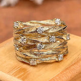 Anillo Dorado de Estilo Vintage