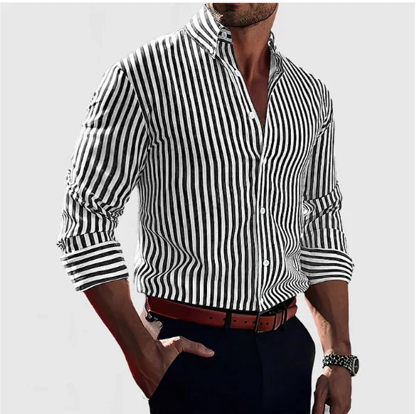 Karel – Camisa de Rayas Elegante