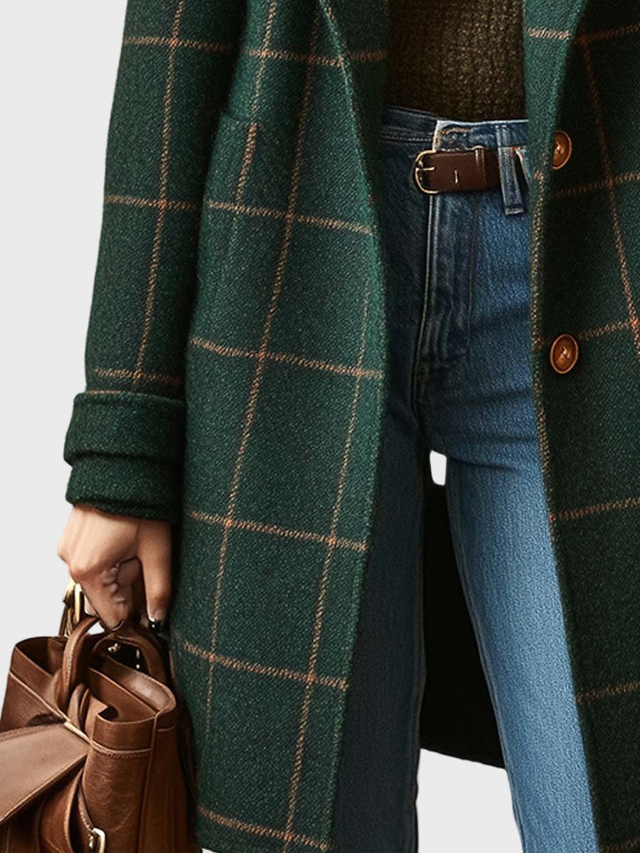 Gia - Clásico abrigo de cuadros