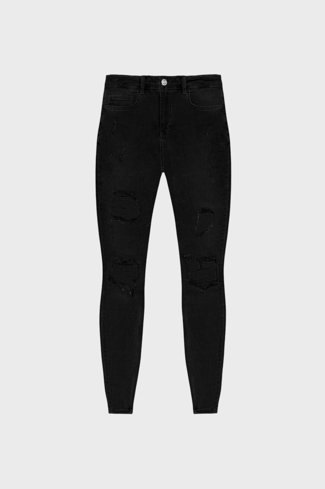 Hugo – Pantalones Negros con Acabados Desgastados