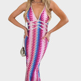 Judita - Vestido de playa bohemio de crochet