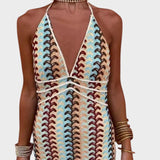 Judita - Vestido de playa bohemio de crochet